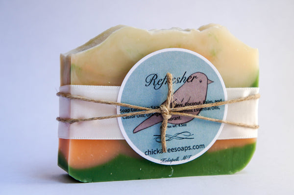 Refresher- Peppermint And Orange Handmade Natural Soap