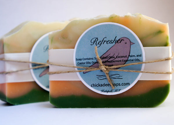 Refresher- Peppermint And Orange Handmade Natural Soap